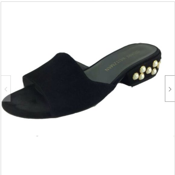 Stuart Weitzman Shoes - 1316.Stuart Weitzman Studded SliderPearl Suede Sandal
